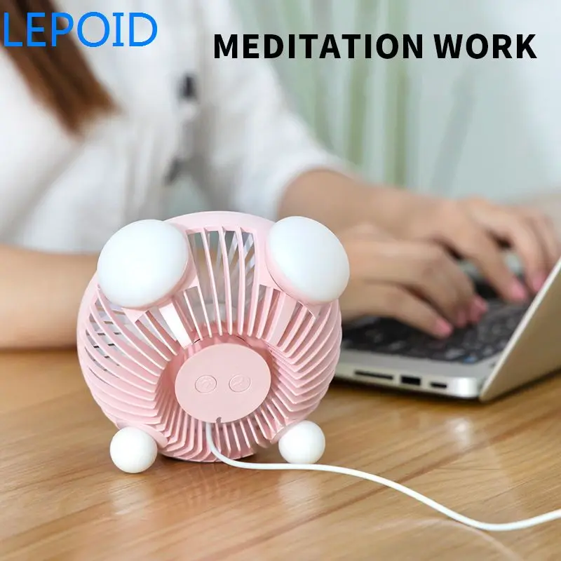 LEPOID ручной вентилятор мини Скорость регулируемый USB с светодиодный свет для