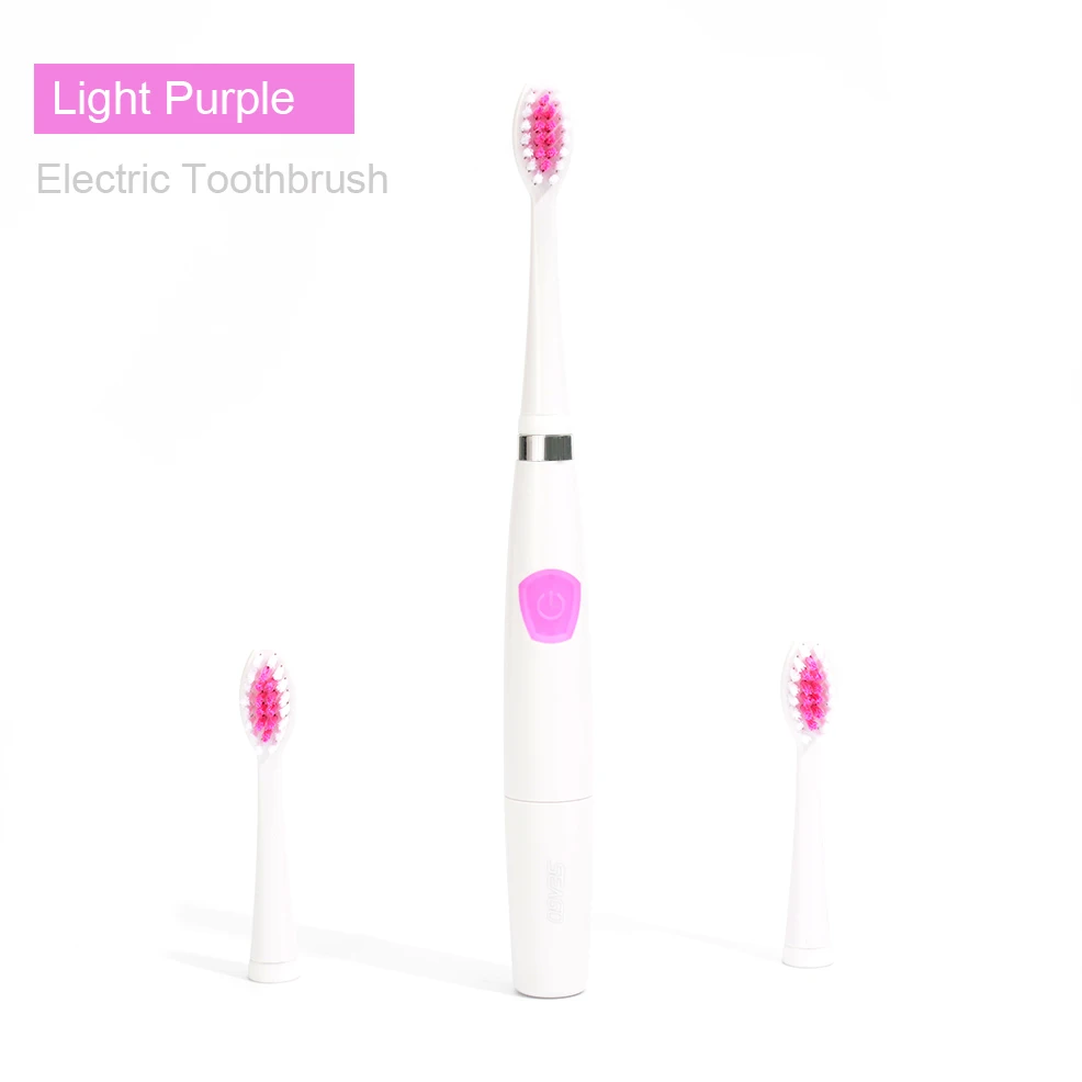 Электрическая зубная щетка эксклюзивное высококачественное зубная щетка Dupont для отбеливания головы безопасно для здоровья звуковая волна зубная щетка - Цвет: Light Purple