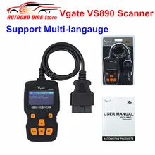 VS890 Универсальный автоматический диагностический сканер Vgate VS890 OBD2 CAN-BUS fake VS890S автомобильный считыватель кодов VS 890 нескольких языков