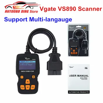 

VS890 Universal Auto Diagnostic Scanner Vgate VS890 OBD2 CAN-BUS Fault VS890S Car Code Reader VS 890 Multi-Languages