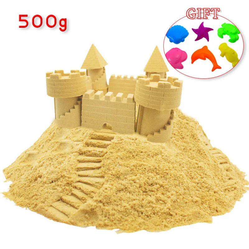 

500g Dynamic Sand Toy Clay Educational Colored Soft Magic Sand Space Indoor Arena Play Sand Kids Toys for Children gift Model