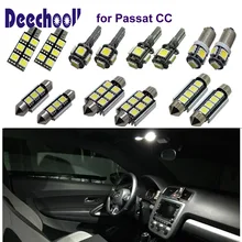 Deechooll 10 шт. Автомобильный светодиодный светильник для VW Passat CC, Canbus белые лампы внутреннего освещения для Volkswagen Passat CC лампы для чтения