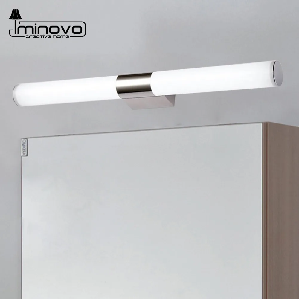 jusheng modern led wall lights fixture in bathroom stainless steel