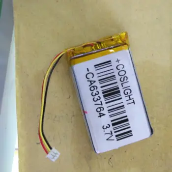 

Packet 3.7V polymer lithium battery 6337643 three wire with plug 1.25 mobile power DIY theater machine