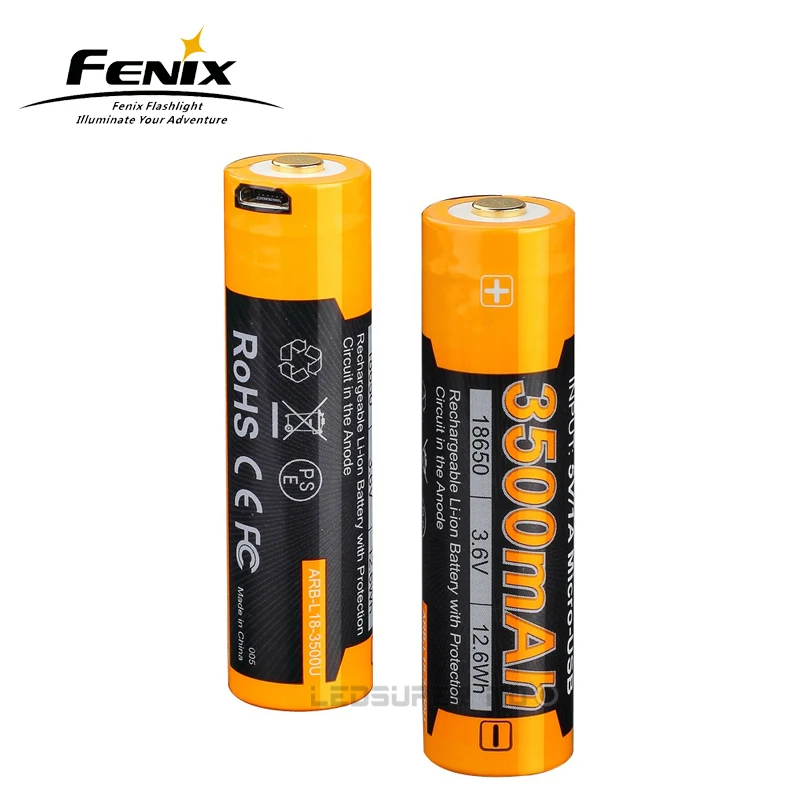 Горячий продукт Fenix ARB-L18-3500U 18650 USB литий-ионная аккумуляторная батарея 3500mAh с микро-usb зарядным портом