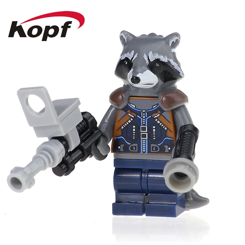 

XH 607 Building Blocks Super Heroes Racket Racoon Guardians of the Galaxy Nebula Assemble Bricks Model Figures Toys For Children