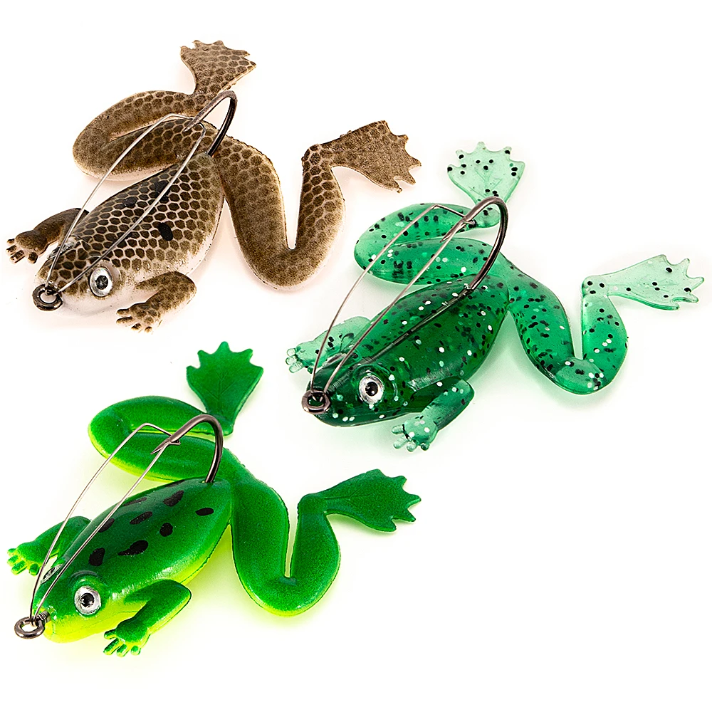 

6cm/5.5g Fishing Lure Soft Artificial Fishing Bait Frog Lure With Hook Ocean Lake Fishing Lure Bait Tackle Accessories