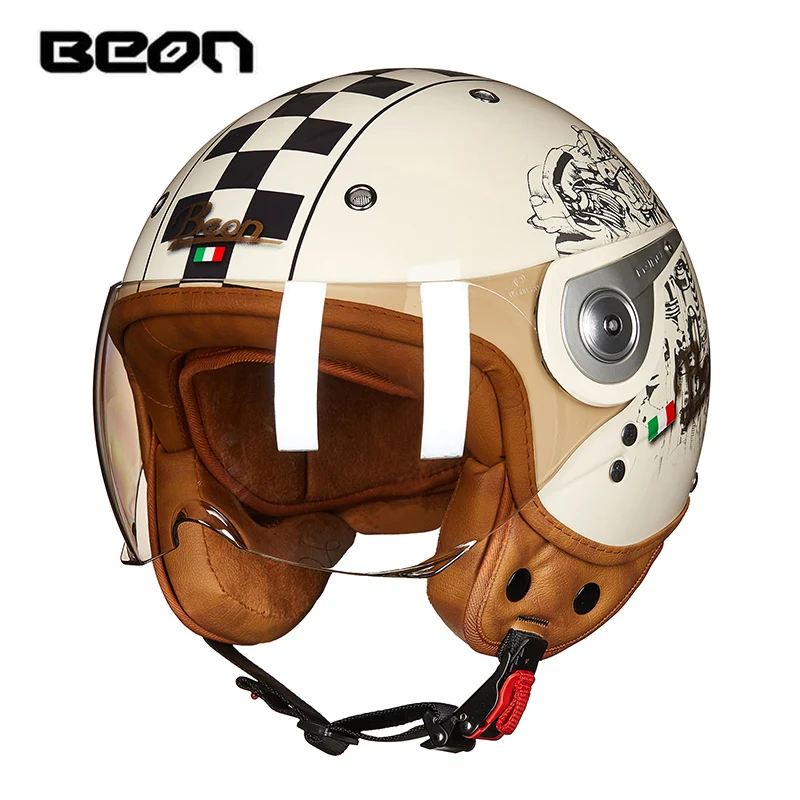 Новые винтажные Beon мотоциклетный шлем мотоцикла vespa casco capacete открытым лицом capacetes motociclistas B110A - Цвет: 11