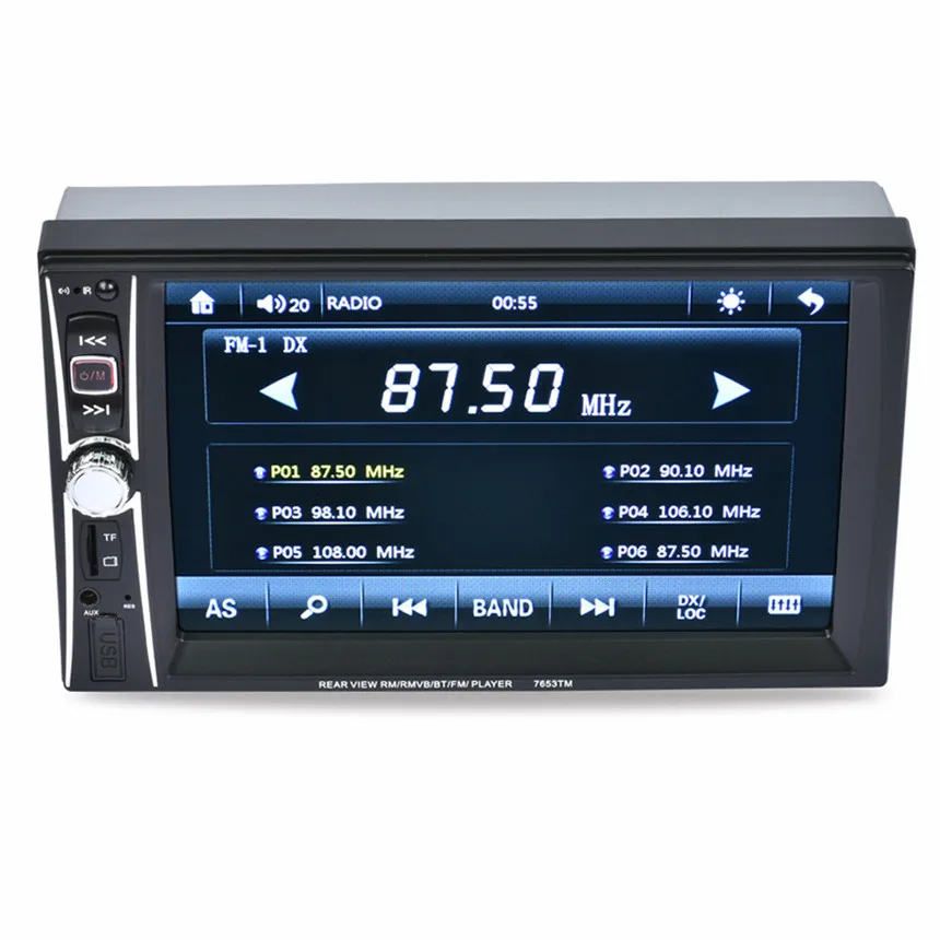 

High Quality 7 Double 2 Din Touchscreen In dash Car Stereo Radio Mp3 Player FM Aux + Camera