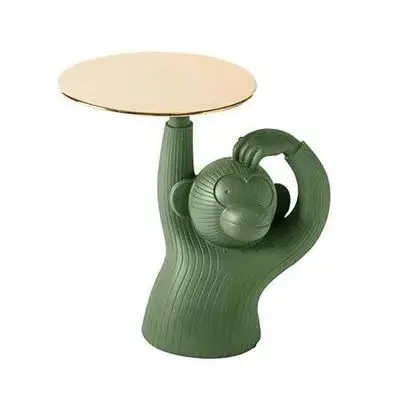 Нордический дизайн чайного стола с обезьяной, креативный приставной столик из смолы, искусство и ремесло, животные, художественный поднос, аксессуары для украшения дома R1351 - Цвет: Зеленый