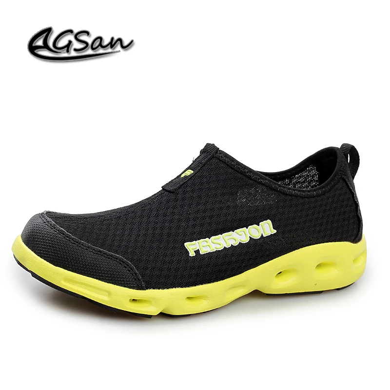 

AGSan 2017 summer air mesh trainers men lightweight unisex beach shoes breathable casual lazy shoes for lovers black grey blue