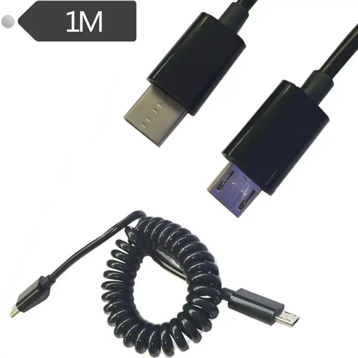 

LBSC Spiral Coiled USB 3.1 C-TYPE male to 2.0 micro 5P adapter adaptor Cable-1m