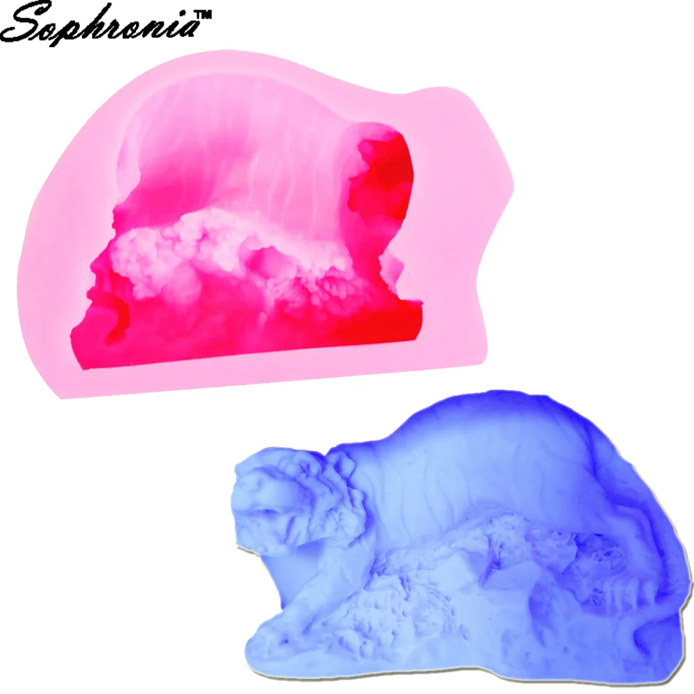 

10PCS/SET M496 Tiger Cake Silicone Mold Fondant Cake Decorating Tools Kitchen Baking Candy Chocolate Gumpaste 8.6*5.4*3.2CM