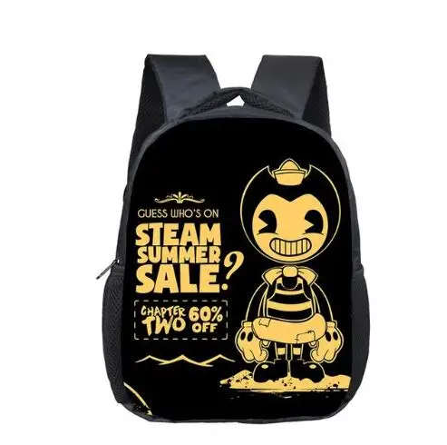 12 بوصة Bendy و الحبر آلة الروضة الطفلي صغيرة حقيبة مدرسية الكرتون الكتب الأطفال طفل طفل حقيبة طفل على ظهره