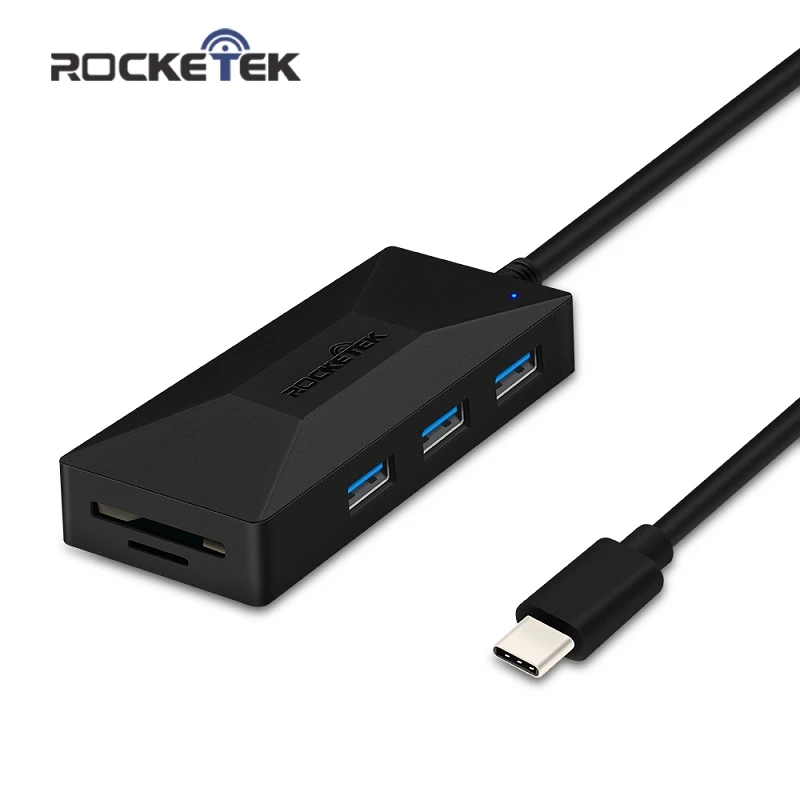 

Rocketek multi type-C USB c 3.0 HUB 3 port OTG adapter splitter SD/TF Card Reader for MacBook Air computer PC laptop accessories