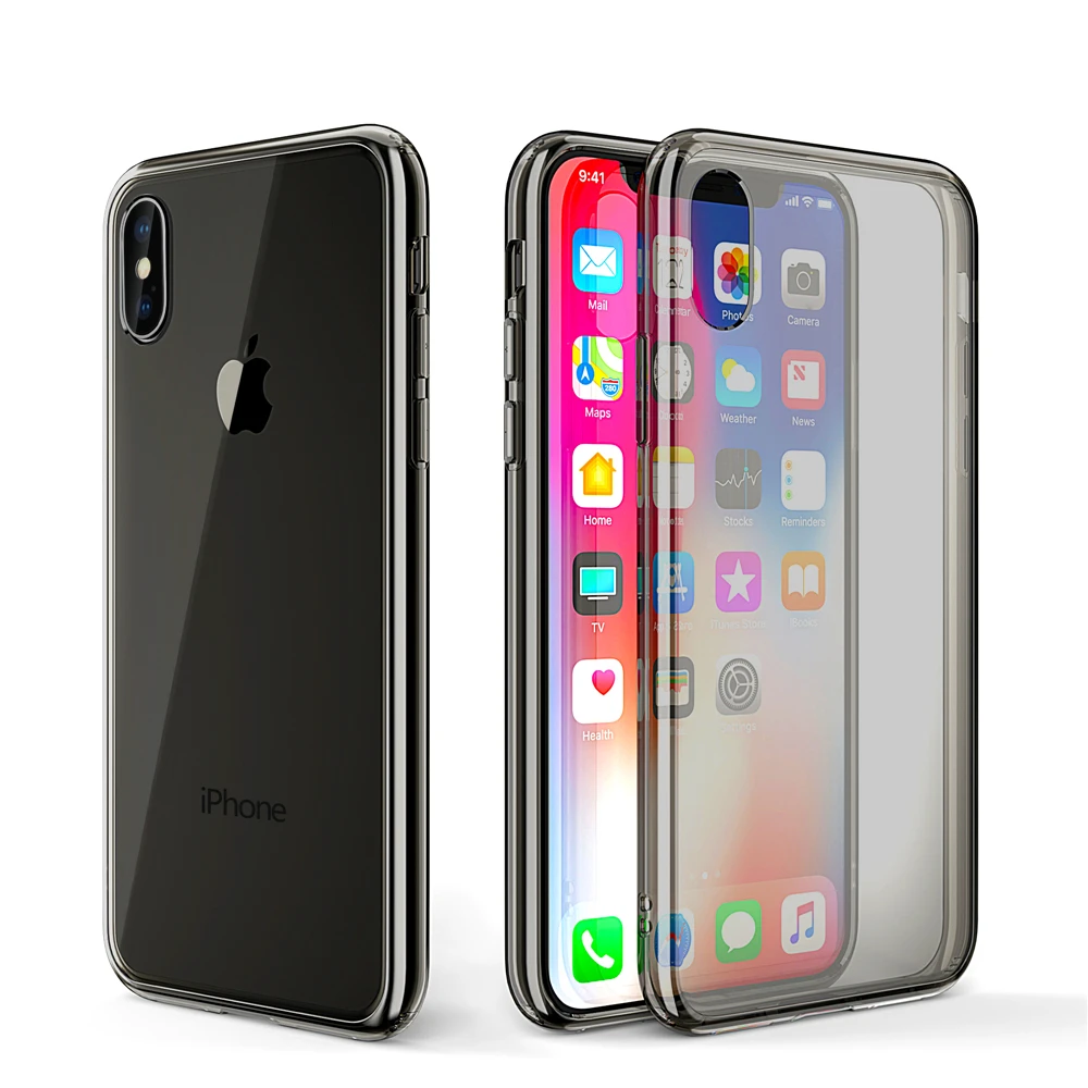 TIEGEM чехол для iPhone X TPU+ ARC Прозрачная мягкая рамка прозрачный силиконовый гибридный Чехол для Apple iPhone 10 чехол