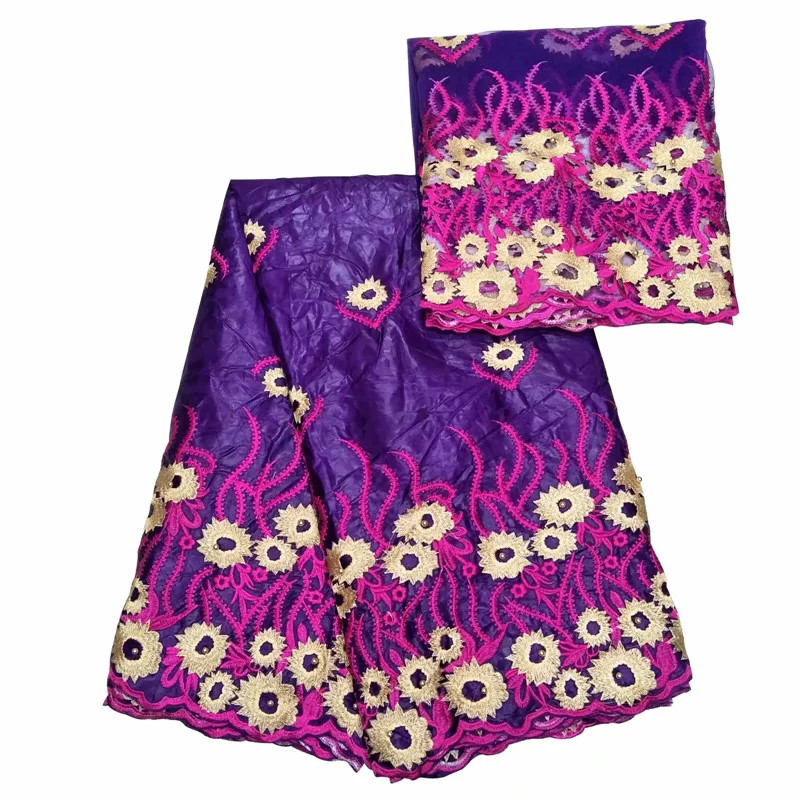 

African Bazin Riche Getzner Guinea Lace Fabric with Beads Embroidery Lace Damask Shadda Africa Brocade Lace Fabric for Dress KY7