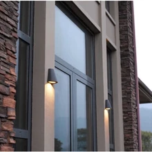 3 Вт светодиодный водонепроницаемый наружный настенный светильник черный/серый алюминиевый светильник вниз светильник ing 110V220V240V открытый сад крыльцо Светильник ing