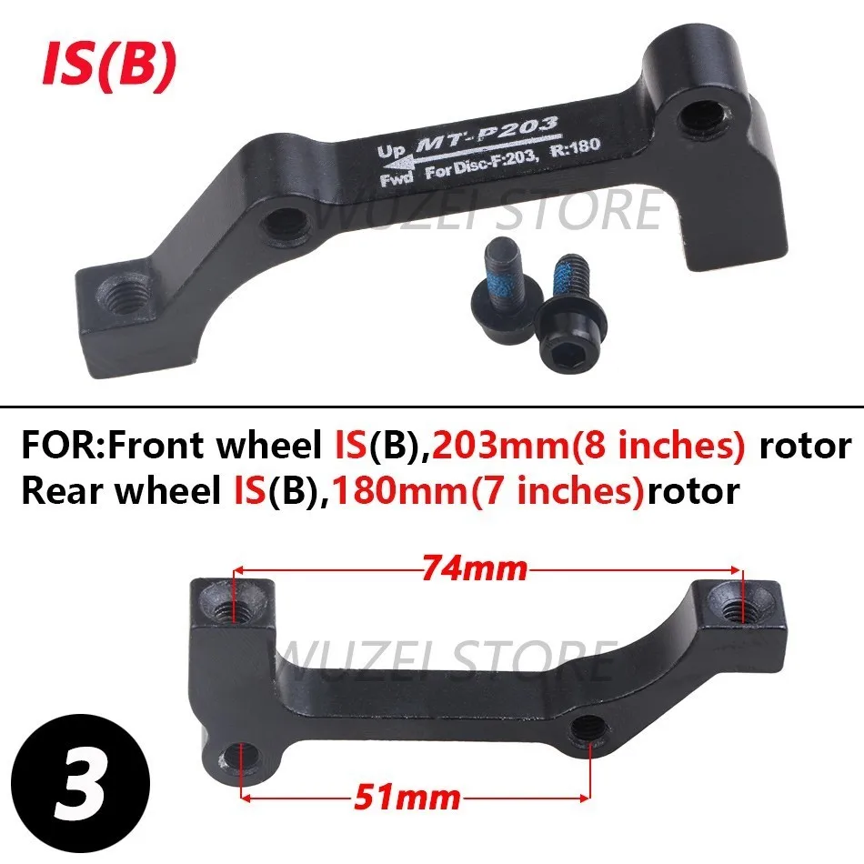 1pc Brake Disc Ultralight Bracket IS PM A B to PM Brake Disc Bracket Adapter For 140 160 180 203mm Rotor WUZEI MTB