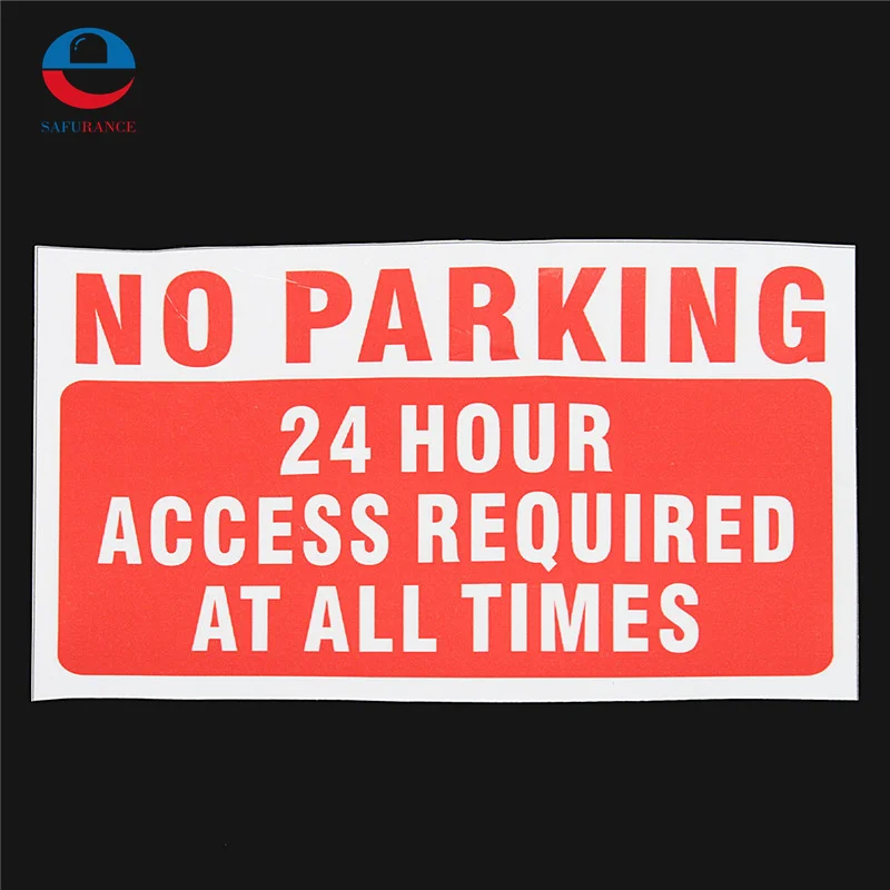 

Waterproof NO Parking At Any Time Warning Sign Vinyl Decal Sticker Red Security And Protection Durable Quality