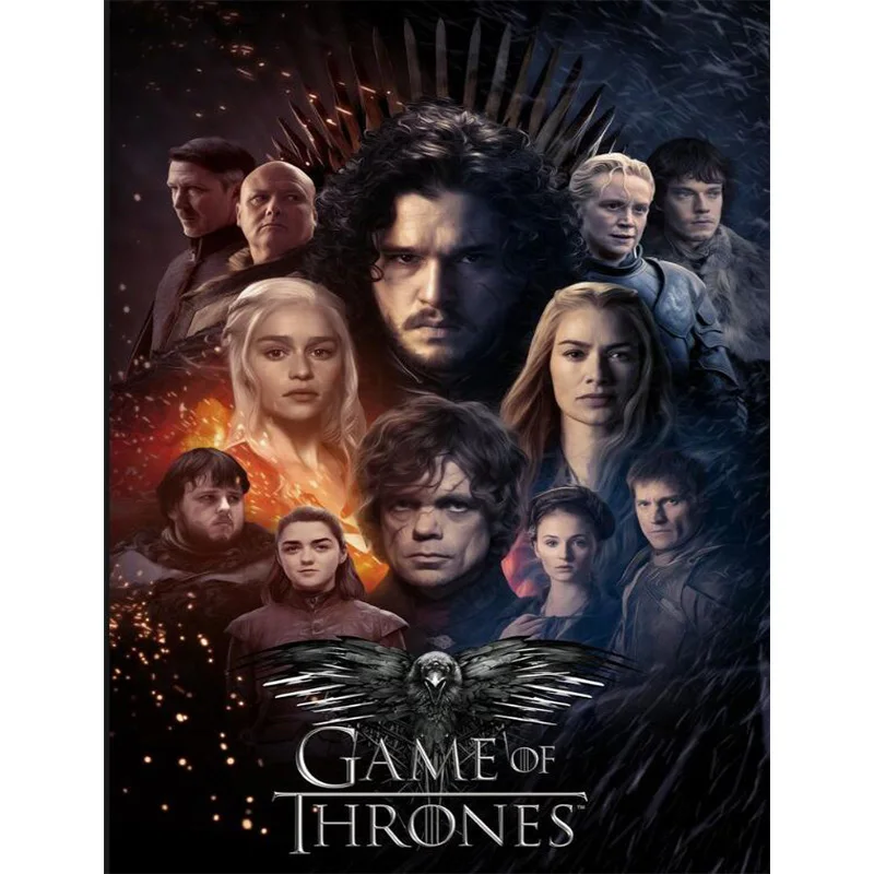 

DIY 5D Diamond Mosaic Diamond Painting Cross Stitch Movie "Game of Thrones" character poster Diamonds Embroidery Home Decor C304