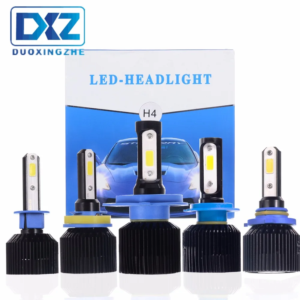 

DXZ 2Pcs Car LED Headlight H1 H3 H4 H7 H8 H11 9005 9006 72W 8000LM Bulb Fog Light 6500K 12V 24V