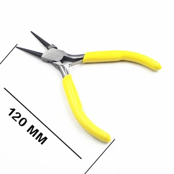 

Round Nose Steel Pliers Pinces Beading Jewelry DIY Hand Tool Equipments 12cm 1Pc Yellow