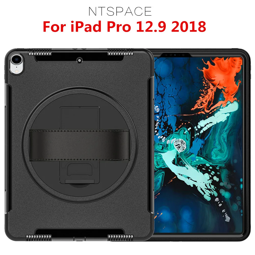 

NTSPACE Tablet Case For Apple iPad Pro 12.9 inch 2018 Heavy Duty Kickstand Holder Cover Full Protection Shockproof Armor Case