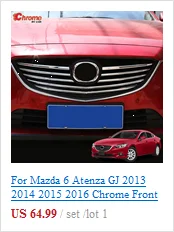 Для Mazda 6 Atenza GJ 2013 Хромированная передняя капот решетка решетки крышка отделка полосы крышка Украшение автомобиля стиль