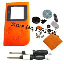 Прозрачный оранжевый цвет полный корпус Оболочка Чехол пакет с отверткой для GameboyGB GBO классический/ GB DMG-01 ремонт Pa