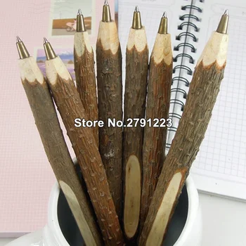 

40PCS/Lot Vintage handmade wooden Environmental ballpoint pen twig ball pen wedding pen school office supplies