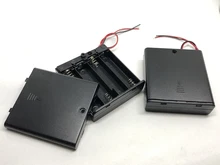 MasterFire 10pcs/lot 6V 4 X AA Battery Holder Case Slot Holder Plastic Storage Box With OFF/ON Switch Wires For RC Parts