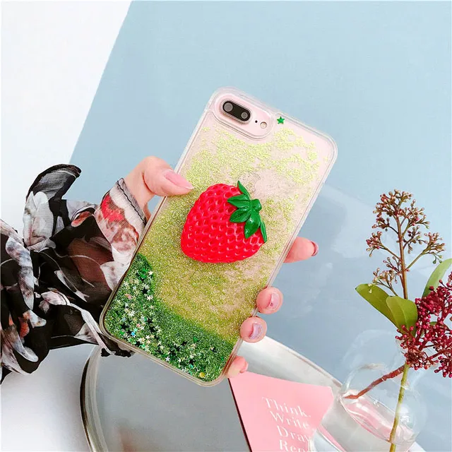 Blucub Lemon Quicksand Case For Iphone8 7Plus Dynamic Liquid Glitter 