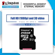 100% orijinal mikro SD kart Kingston 32GB 64GB microsd 128GB 16G 256G microsdxc Class10 Flash hafıza kartı 8GB sınıf 4 TF kart