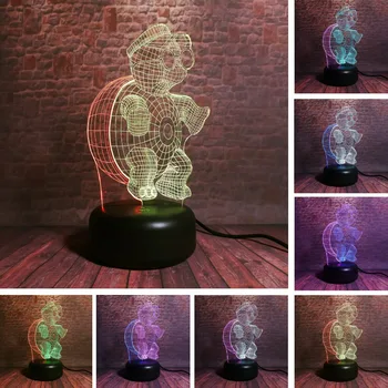 

Amroe Mixed Color Dragon Ball Tortoise Turtle Master Roshi Kame Sennin 3D 7 Color Gradient LED IR Remote Night Light Child Xmas