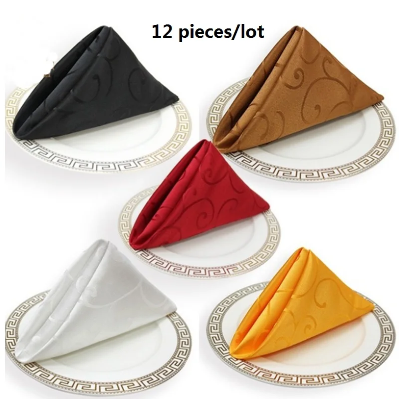 12PC COTTON RESTAURANT DINNER CLOTH LINEN WHITE 50x50cm PREMIUM HOTEL NEW NAPKINS 50X50CMTable