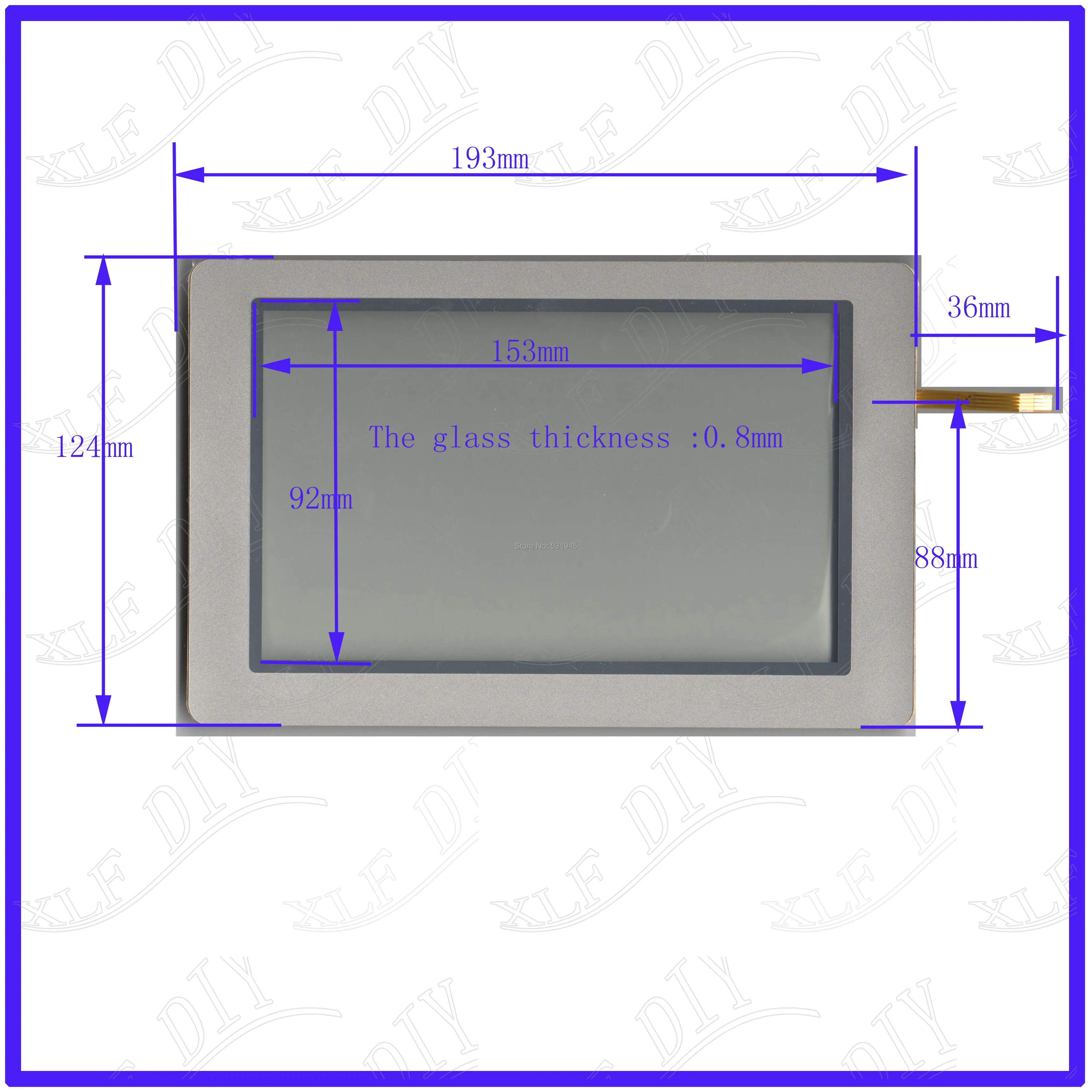 

ZhiYuSun 193mm*124mm KDT-3141 7inch Touch Screen glass resistive USB touch panel overlay kit 193*124 The glass thickness 8mm