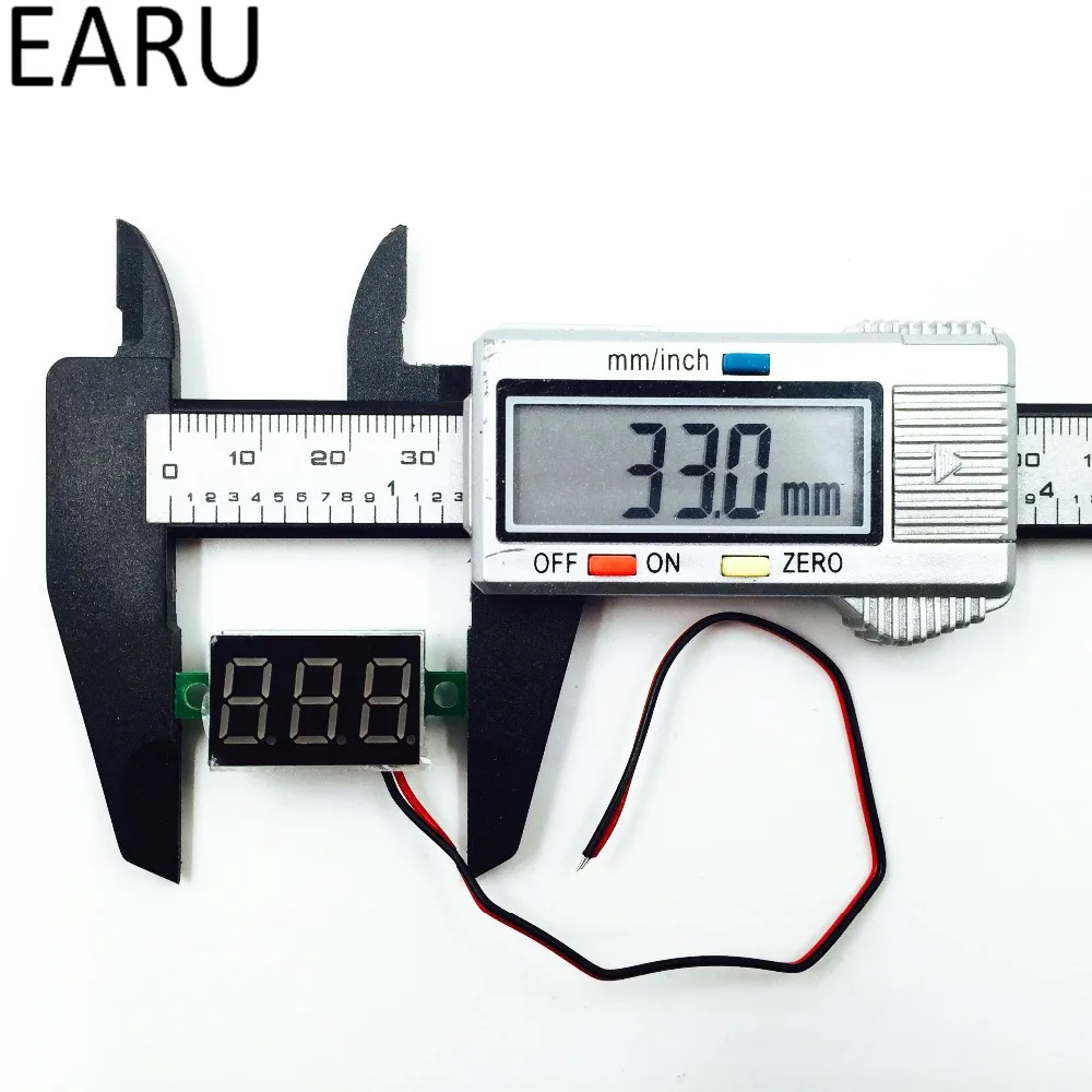 DIY красный синий цифровой светодиодный мини дисплей модуль DC2.5V-32V DC0-100V вольтметр тестер напряжения измерительный прибор с панелью для мотоцикла