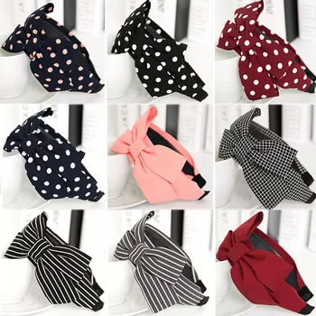 

Sale 2018 Cloth Wave stripe Elastic Lady Hairband Top Knot Turban Headband For Women Girls Hair Accessories