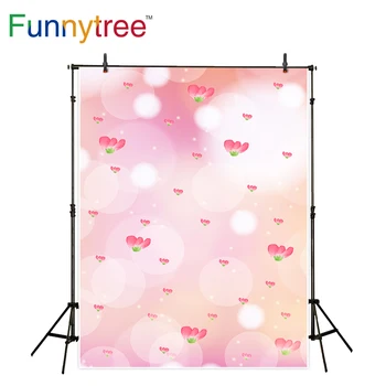 

Funnytree backdrop for photo studio pink boken halo flower shiny background photography photobooth photographic
