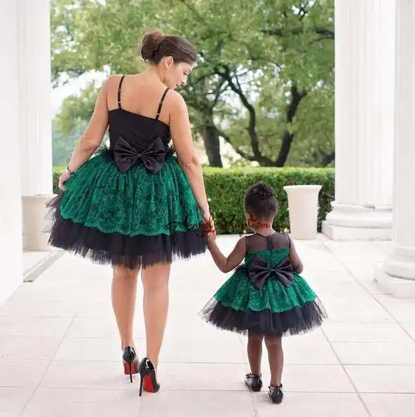 emerald green baby dress