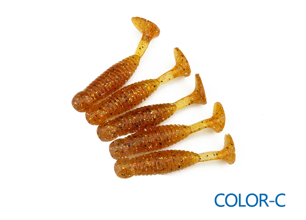 Spinpoler Cheap Sale Winter Fishing Lures 10pcsLot 45mm 1.5g Mini Soft Lure Shad Winter Fishing Carp Fishing Tackle  (6)
