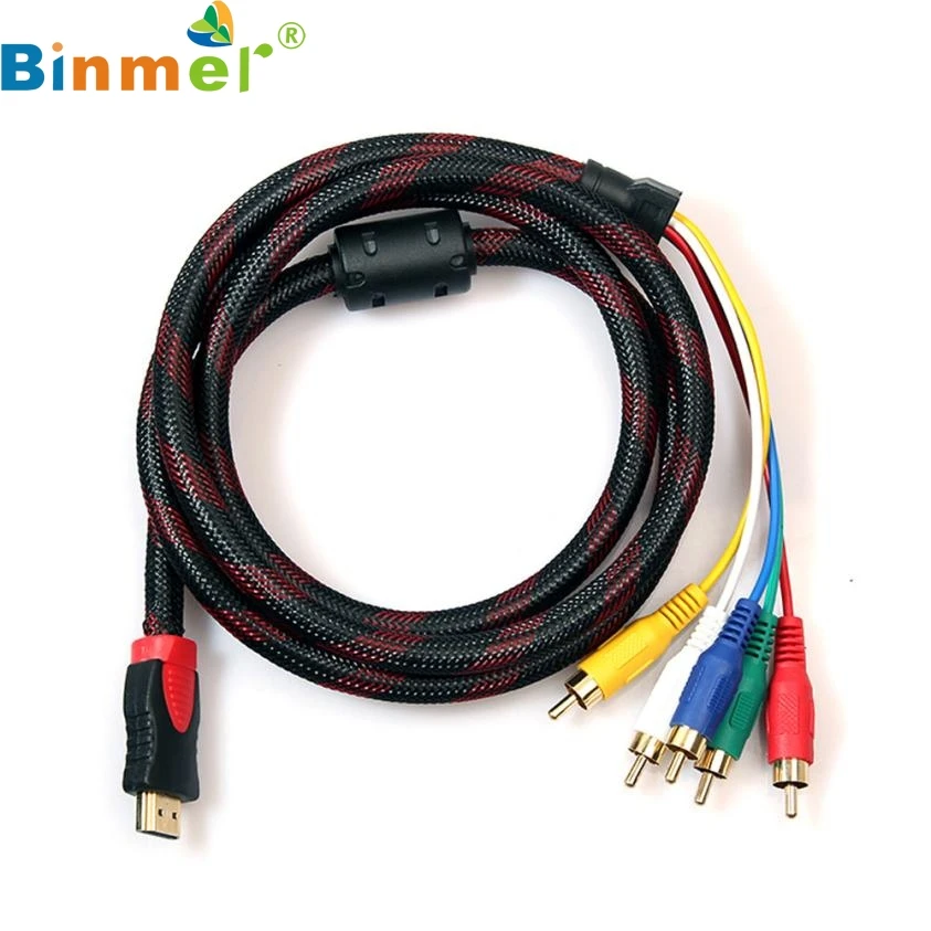 Top Quality 5ft HDMI to 5RCA Male Audio Video Component Convert Cable 1