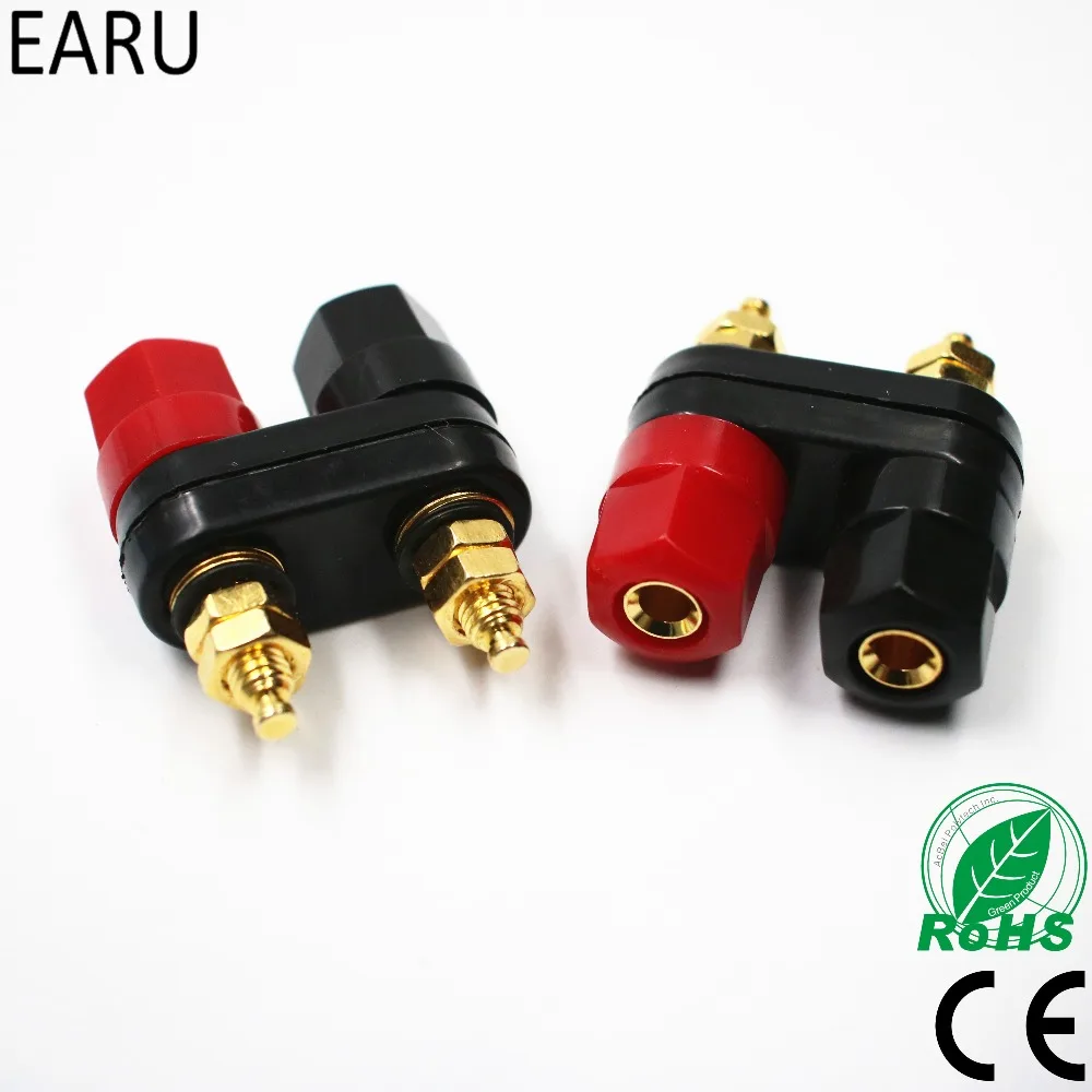 

1pc Selling Quality Banana plugs Couple Terminals Red Black Connector Amplifier Terminal Binding Post Banana Speaker Plug Jack
