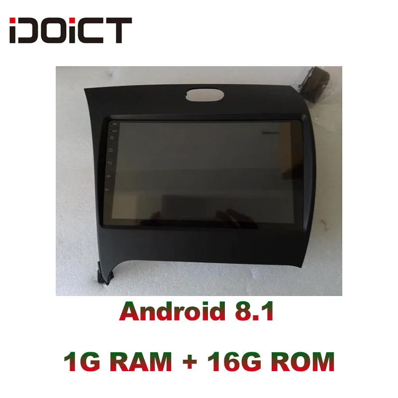 Top IDOICT  Android 8.1 Car DVD Player GPS Navigation Multimedia For KIA Cerato Forte K3 2009-2012 car stereo bluetooth 2