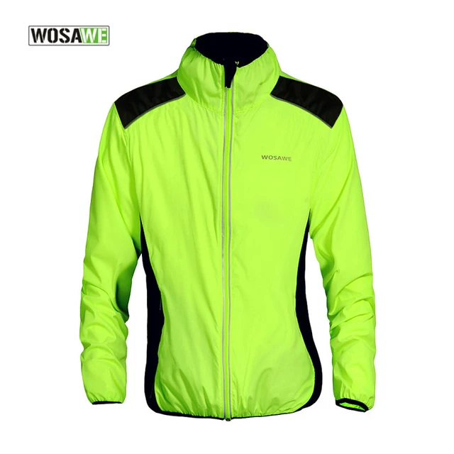 WOSAWE Breathable Windproof Fluorescent Cycling Jacket Softshell