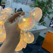 Новинка, 1 м, 2 м, 3 м, 4 м, 6 м, Сказочная гирлянда, светодиодный, в виде ракушки, гирлянды, праздничная лампа для рождественской елки, свадьбы, дома, внутреннего украшения, батарея