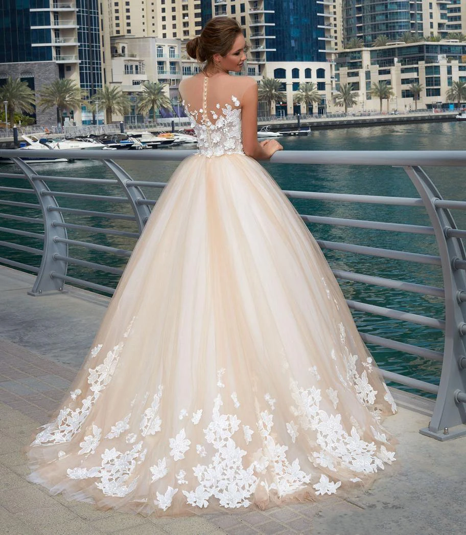 2018-wedding-dresses-sheer-neck-3d-flowers (1)