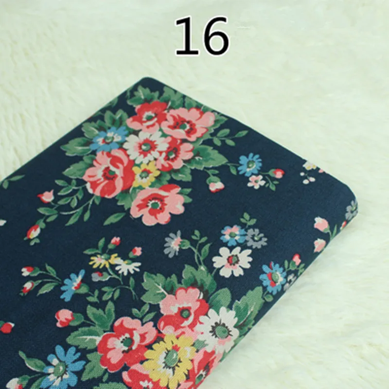 1 метр садовый спрей Роза цветочный принт хлопок Ткань грубая ткань для диванная подушка сумка CR-A41 - Цвет: color 16