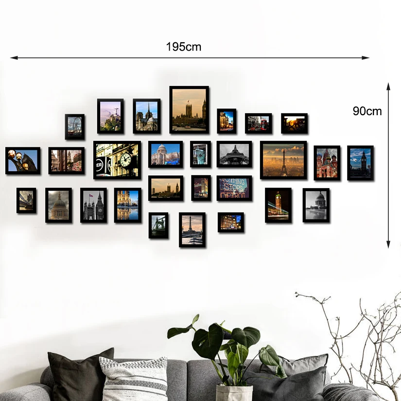Kaufen 28 Pcs Nordic Stil Foto Rahmen Foto Für Wand Kunst Rahmen Bild Günstige Bild Frames Set für Wohnzimmer Sofa hintergrund